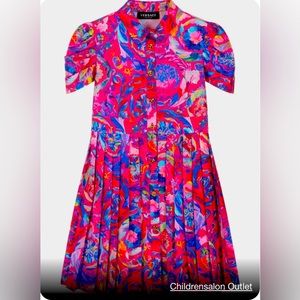 Versace  Kaleidoscope Barocco Poplin Children’s Dress